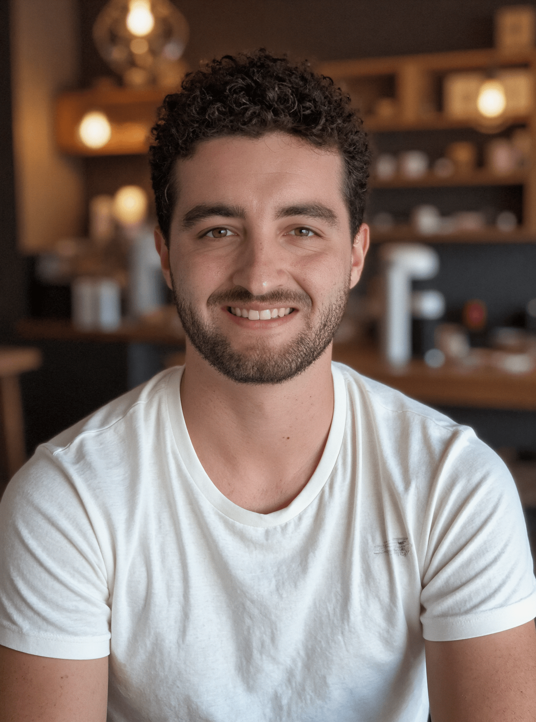 A portrait of me wearing a white shirt