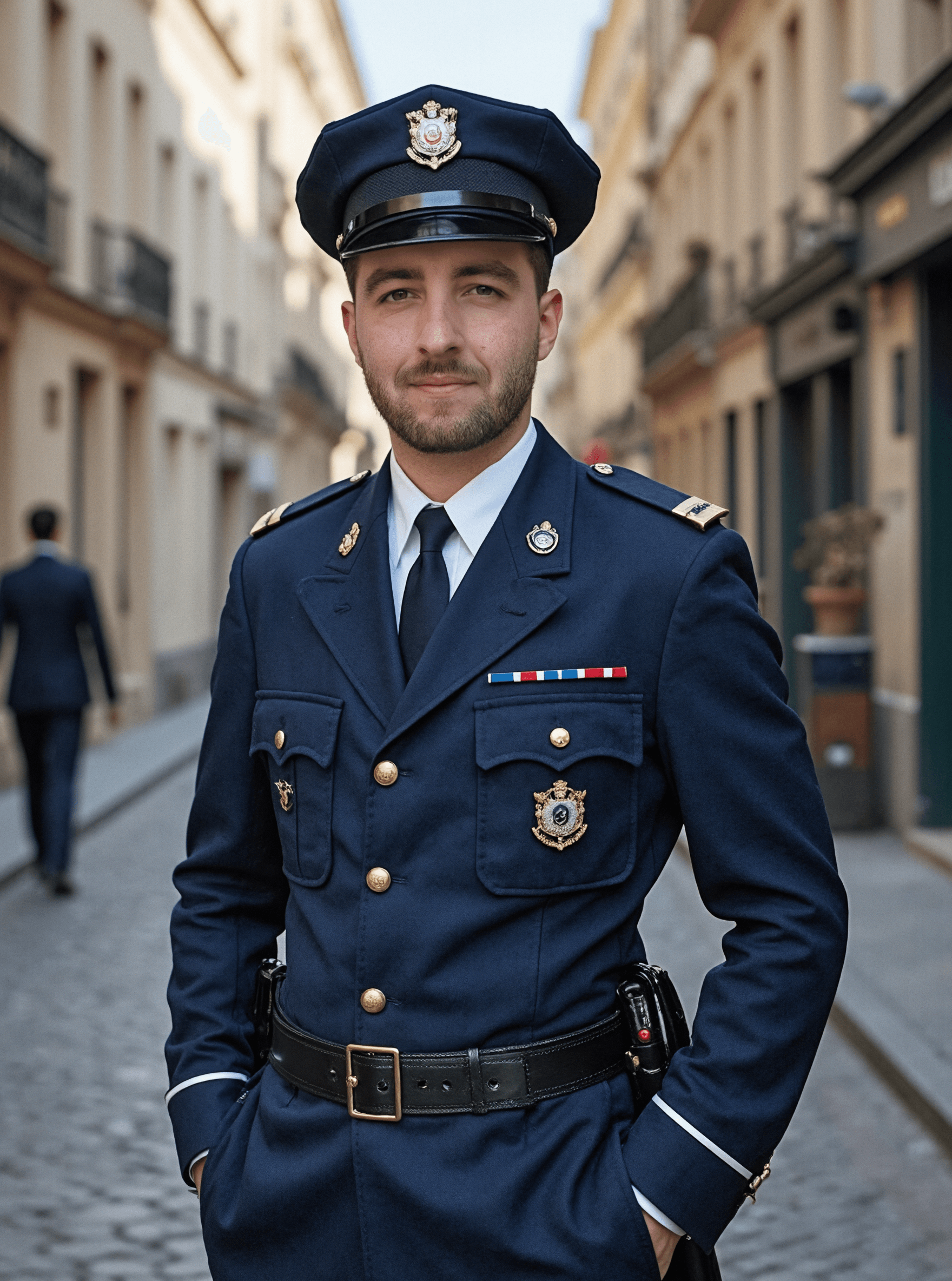 A portrait of me dressed like a cop